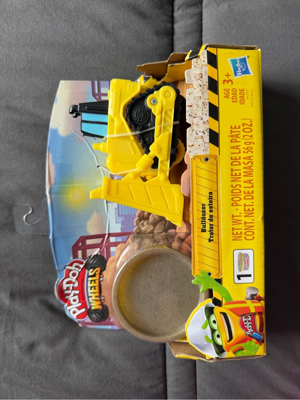 Wheels Yellow Bulldozer Toy with Modeling Dough